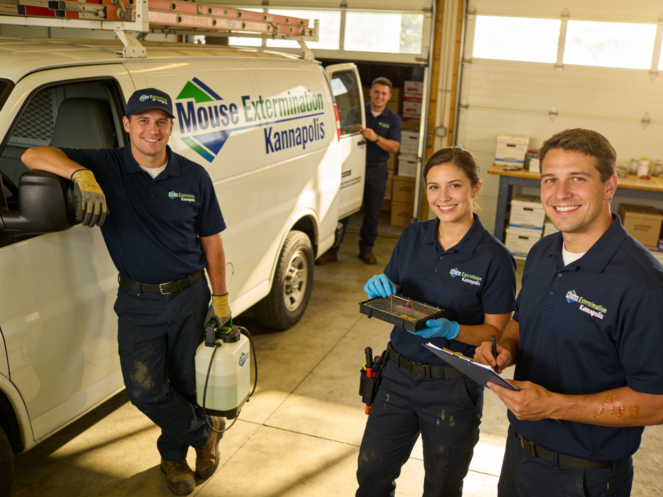 The Kannapolis Mouse Control Pros team at work in Kannapolis